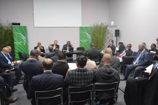 CARICOM Negotiators meeting at COP 21 Photo Credit: Ministry of Sustainable Development Energy Science and Technology (Saint Lucia)